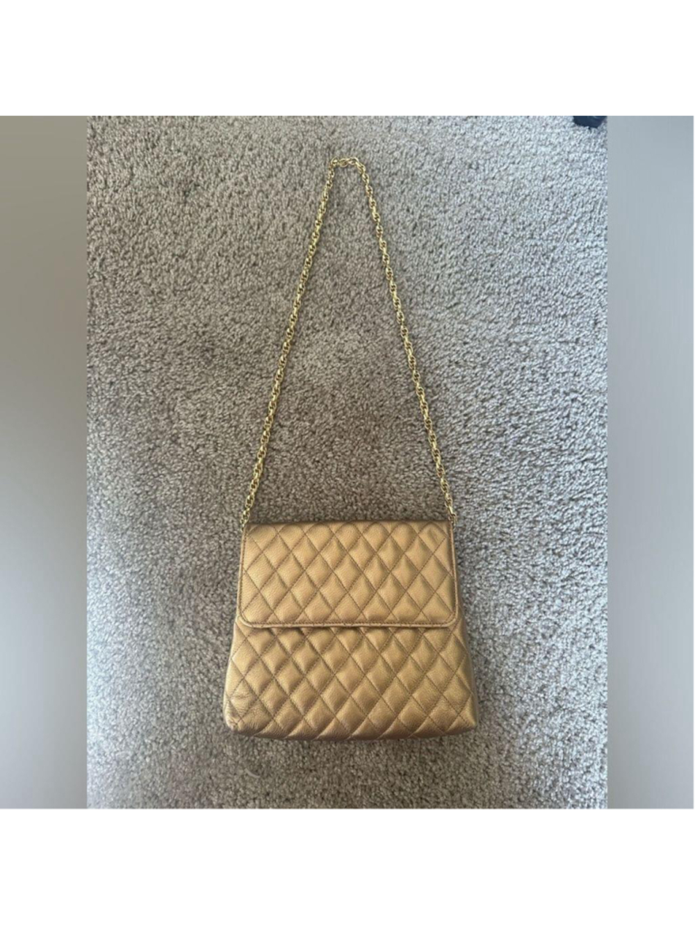 Lanzetti Italy Gold Chain Crossbody Purse - Picture 3 of 13